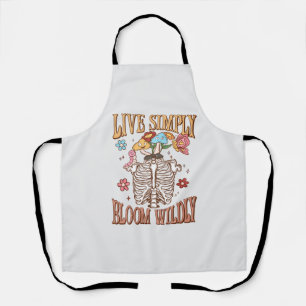 Live Simply, Bloom Wildly - Skeleton & Mushroom Schort