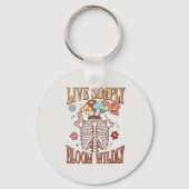 Live Simply, Bloom Wildly – Skeleton & Mushrooms Sleutelhanger (Achterkant)