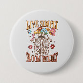 Live Simply, Bloom Willy Ronde Button 7,6 Cm (Voorkant)