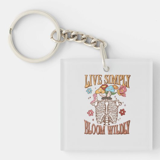 Live Simply, Bloom Willy Sleutelhanger (Voorkant)
