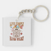Live Simply, Bloom Willy Sleutelhanger (Achterkant)