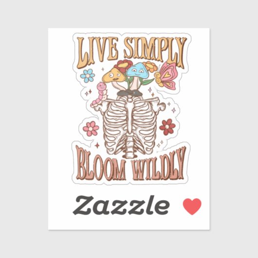 Live Simply, Bloom Willy Sticker (Vel)