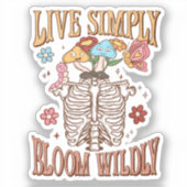 Live Simply, Bloom Willy Sticker (Voorkant)
