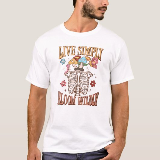 Live Simply, Bloom Willy T-shirt (Voorkant)