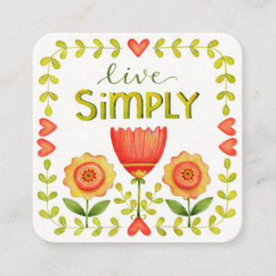 Live Simply ・ Business ・ Mammie ・ Scriptkaar Contactkaartje