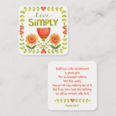 Live Simply ・ Business ・ Mammie ・ Scriptkaart ・ Ka Contactkaartje (Voorkant / Achterkant)