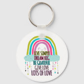 Live Simply Dream Big Be Grateful Give Love Sleutelhanger (Voorkant)