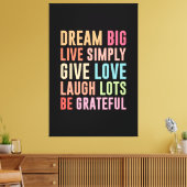 Live Simply Dream Big Canvas Afdruk (Insitu (Woonkamer))