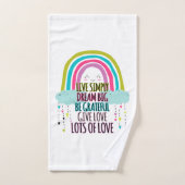 Live Simply Dream Big Wees dankbaar Geef liefde Bad Handdoek (Handdoek)
