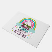 Live Simply Dream Big Wees dankbaar Geef liefde Deurmat (Schuin)