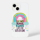 Live Simply Dream Big Wees dankbaar Geef liefde iPhone Hoesje (Achterkant)