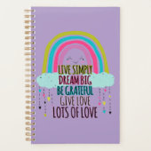 Live Simply Dream Big Wees dankbaar Geef liefde Planner (Voorkant)