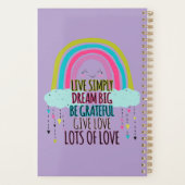 Live Simply Dream Big Wees dankbaar Geef liefde Planner (Achterkant)
