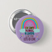 Live Simply Dream Big Wees dankbaar Geef liefde Ronde Button 5,7 Cm (Voorkant /achterkant)