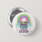 Live Simply Dream Big Wees dankbaar Geef liefde Ronde Button 5,7 Cm (Voorkant /achterkant)