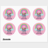 Live Simply Dream Big Wees dankbaar Geef liefde Ronde Sticker (Vel)