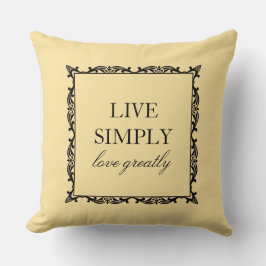 Live Simply Love Zeer mooie citaat Elegante Typogr Kussen