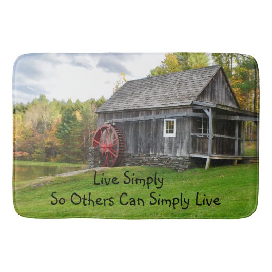 Live Simply Old Mill Badmat (Voorkant)