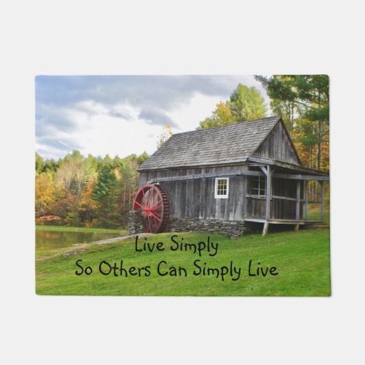 Live Simply Old Mill Deurmat (Voorkant)
