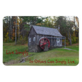 Live Simply Old Mill Magneet (Horizontaal)