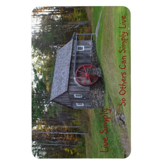Live Simply Old Mill Magneet (Verticaal)