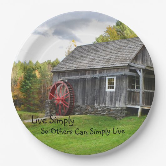 Live Simply Old Mill Papieren Bordje (Voorkant)