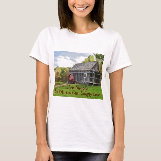 Live Simply Old Mill T-shirt (Voorkant)
