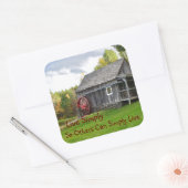 Live Simply Old Mill Vierkante Sticker (Envelop)