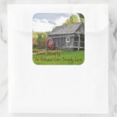 Live Simply Old Mill Vierkante Sticker (Tas)