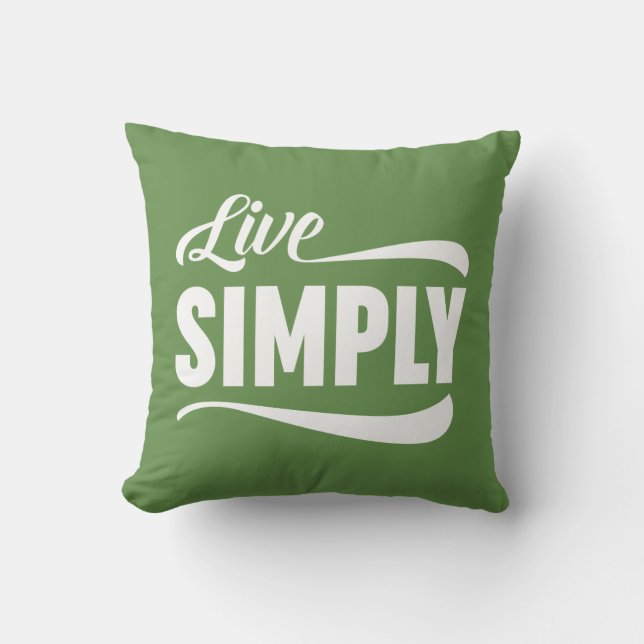Live Simply Typografie Kussen (Voorkant)