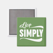 Live Simply Typografie Magneet (Voorkant / Achterkant)