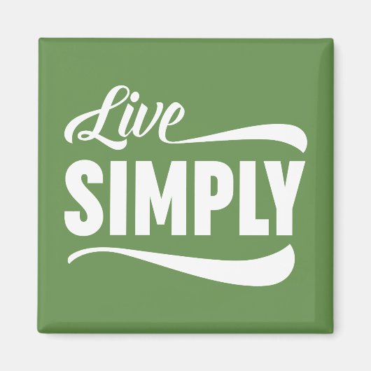 Live Simply Typografie Magneet (Voorkant)