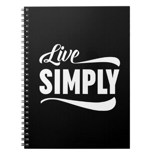 Live Simply Typografie Notitieboek (Voorkant)