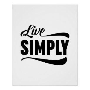 Live Simply Typografie Perfect Poster