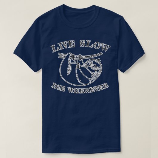 Live Slow Die wanneer sleuf 1 T-shirt (Design voorkant)
