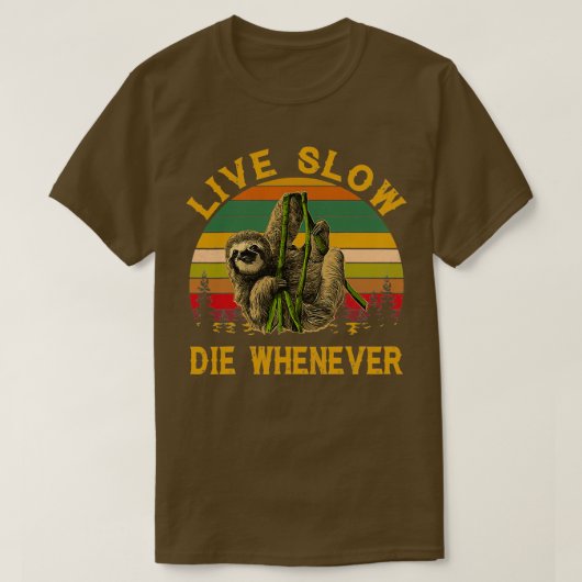  Live Slow Die wanneer sleuf (2) T-shirt (Design voorkant)