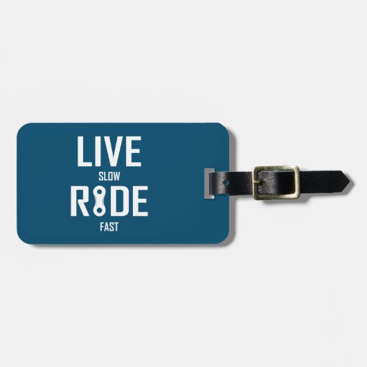 Live Slow Ride Fast Cycling Bagagelabel (Voorkant horizontaal)