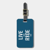 Live Slow Ride Fast Cycling Bagagelabel (Voorkant verticaal)