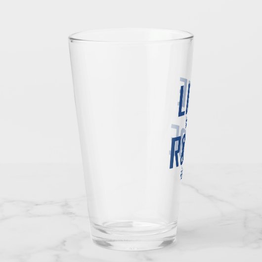 Live Slow Ride Fast Cycling Glas (Rechts)