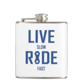 Live Slow Ride Fast Cycling Heupfles (Voorkant)