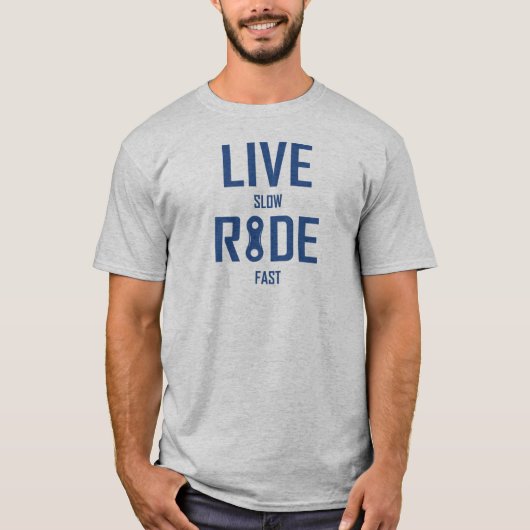 Live Slow Ride Fast Cycling T-shirt (Voorkant)