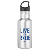 Live Slow Ride Fast Cycling Waterfles (Voorkant)