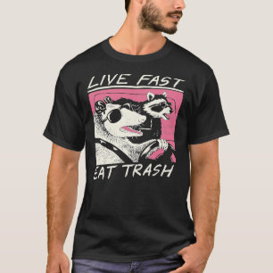 Live snel! Eat Trash! Klassieke T-Shirt