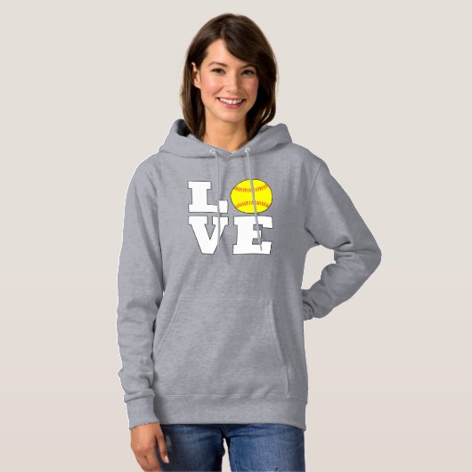 LIVE Softball Fastpitch Softball Player of Coach Hoodie (Voorkant volledig)