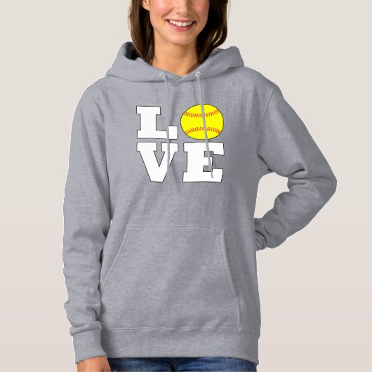 LIVE Softball Fastpitch Softball Player of Coach Hoodie (Voorkant)