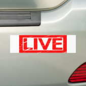 Live Stempel Bumpersticker (Op auto)