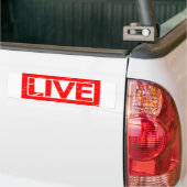 Live Stempel Bumpersticker (Op Truck)