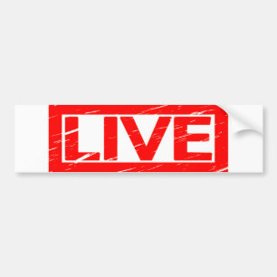 Live Stempel Bumpersticker