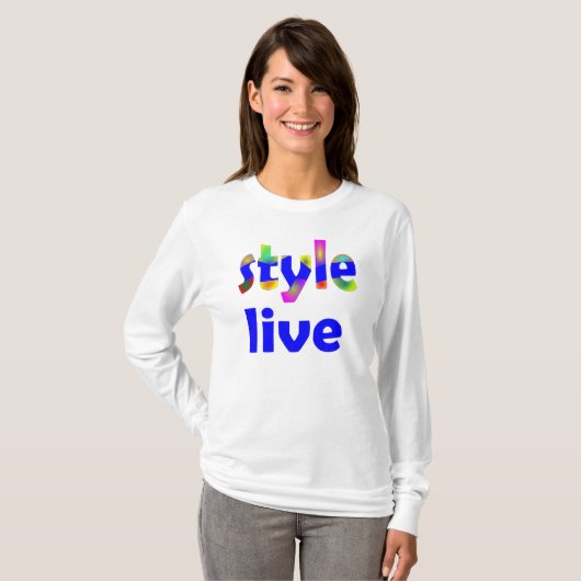 live-stijl t-shirt (Voorkant volledig)