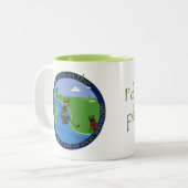 Live stream golf Two-Tone koffiekoffie mok (Voorkant links)